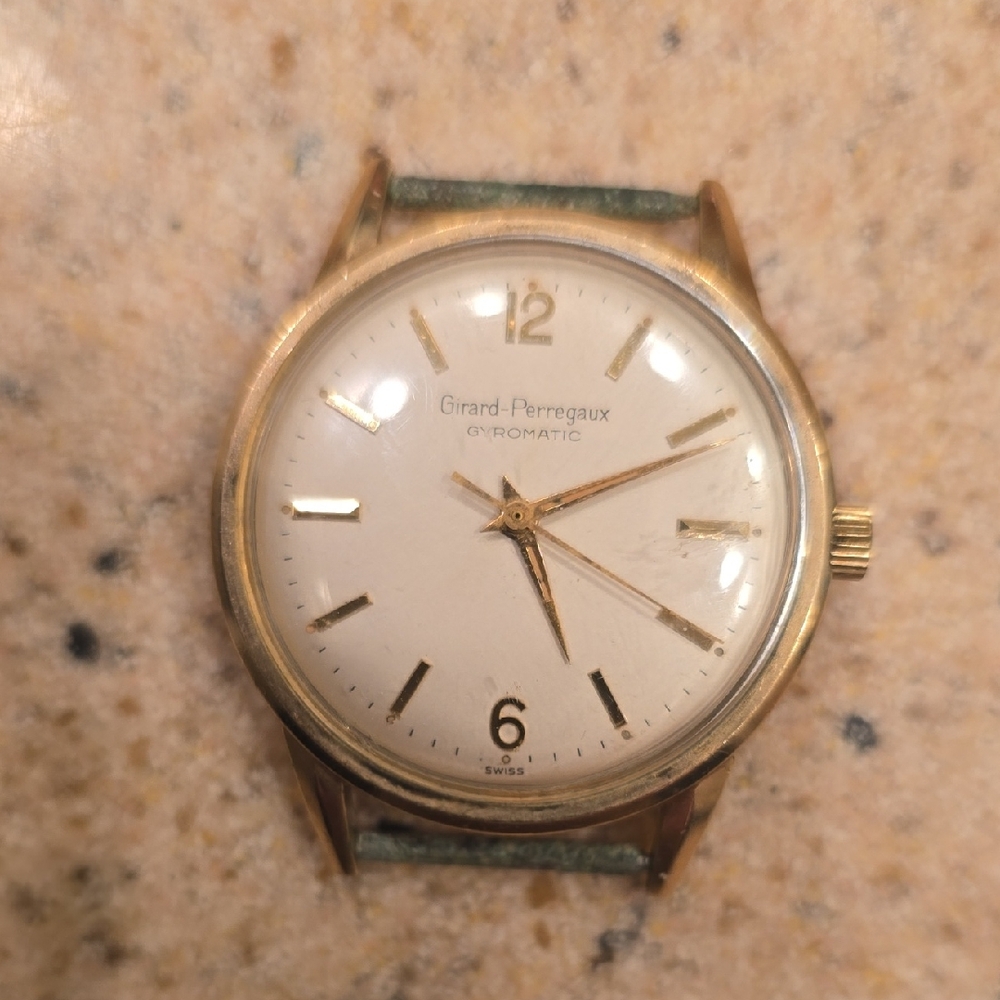 Gold and White Men's Watch
